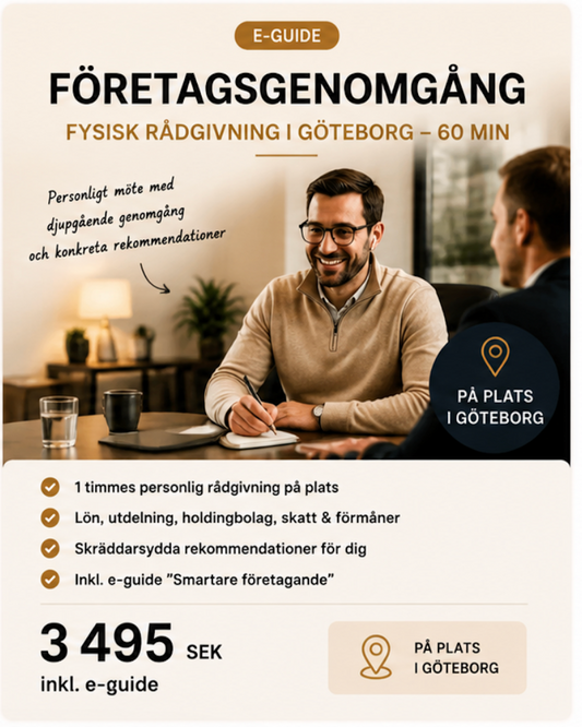 En timme fysisk företagsgenomgång + E-guide "Smartare Företagande"